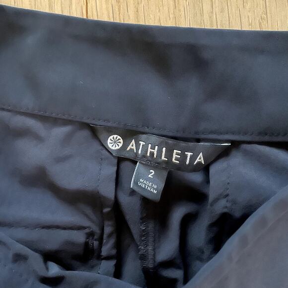 Athleta Wide Leg Tuxedo Pant white stripe size 2 - Picture 5 of 6